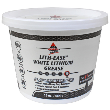 Ags Lith-Ease White Lithium Grease, 16oz Tub WL-15